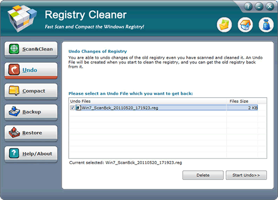 Registry Rollback
